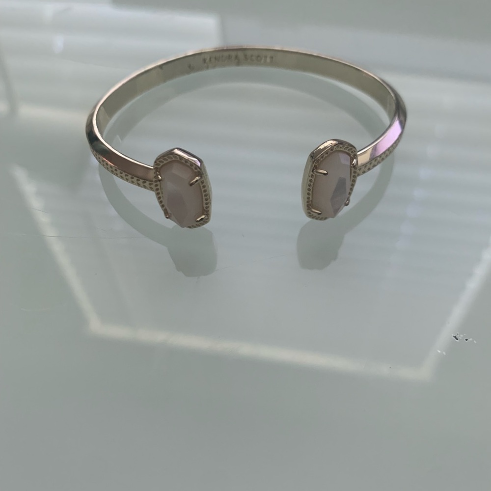 Kendra Scott Elton Gold Cuff Bracelet in Ivory Mother-of-Pearl